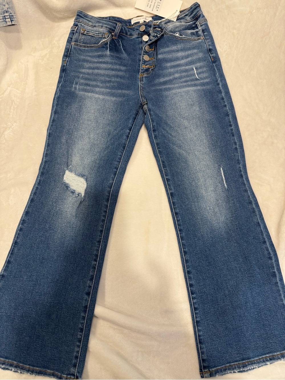 Risen Women's Blue Flare Jeans - Classic Mid Blue - Picture 2 of 2
